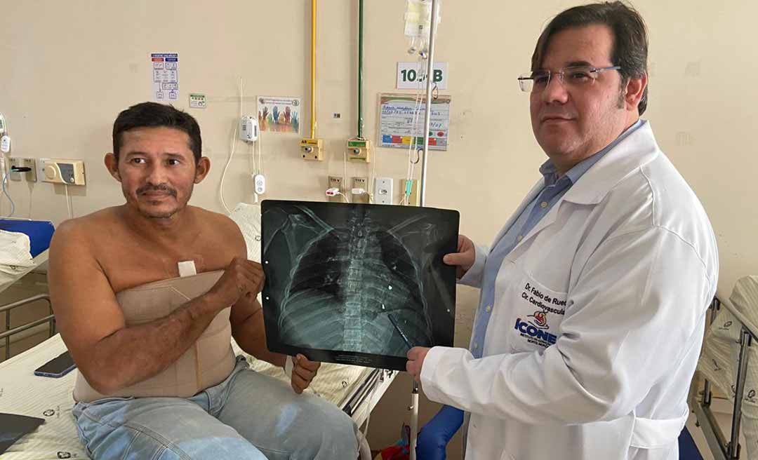 Em cirurgia rara no mundo, homem tem bala retirada do coração no Acre