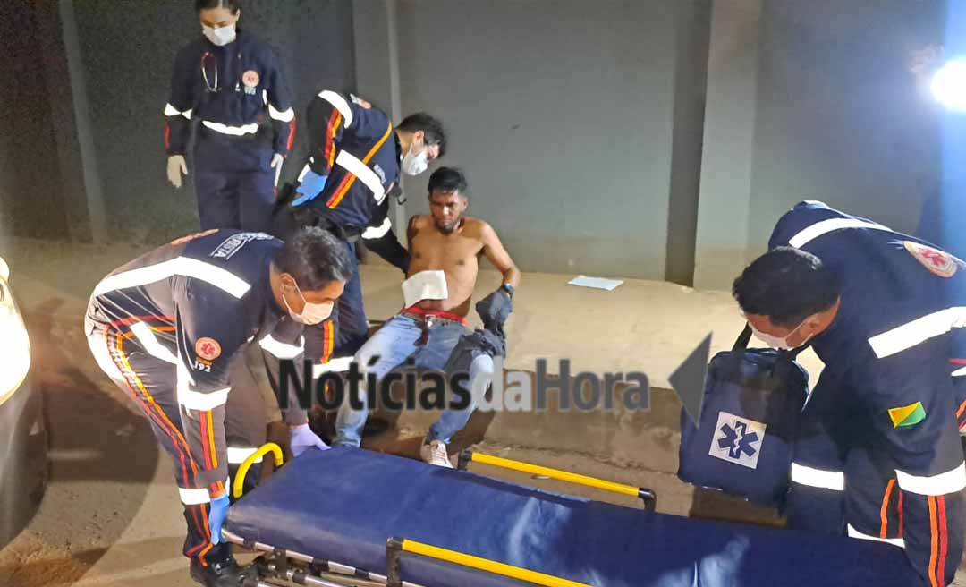 Flanelinha é esfaqueado pela própria esposa enquanto trabalhava em frente a pizzaria no bairro 6 de Agosto