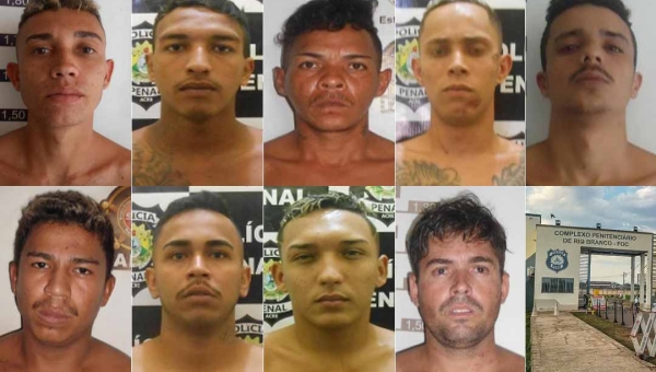 Um mês após fuga, nenhum dos nove detentos de presídio em Rio Branco foi recapturado; condenações somam mais de 400 anos