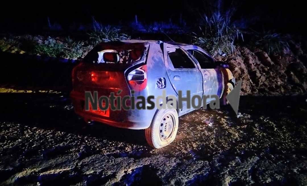 TRAGÉDIA NA BR-317: Mulher morre e três pessoas ficam feridas, incluindo bebê de 9 meses, após capotamento de veículo