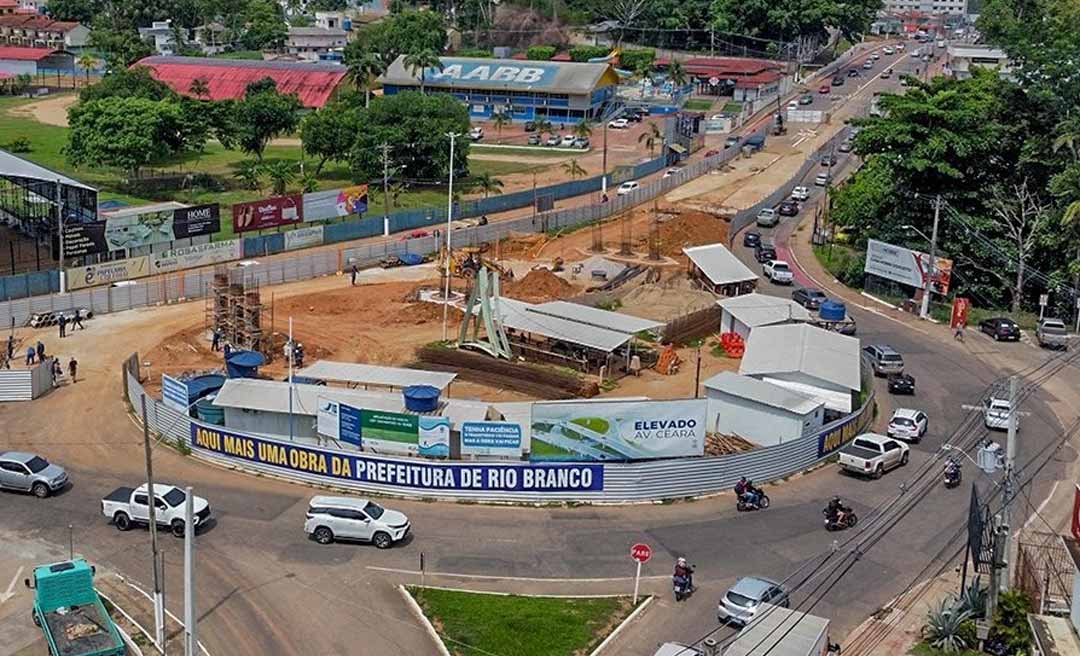 Prefeitura de Rio Branco prorroga por mais cinco meses prazo para conclusão do elevado Mamedio Bittar; obra deve ser entregue em dezembro deste ano