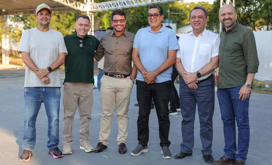 Gladson vistoria preparativos no parque de exposições para a Expoacre 50 anos e diz que “obras estão a todo vapor”