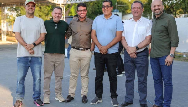 Gladson vistoria preparativos no parque de exposições para a Expoacre 50 anos e diz que “obras estão a todo vapor”