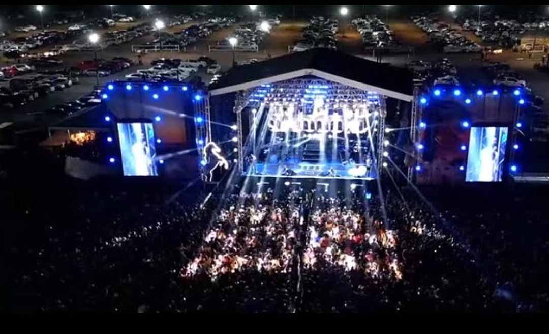 Gusttavo Lima atrai multidão na segunda noite da Expoacre 2025; show do cantor sertanejo levou milhares de fãs à Arena de Shows