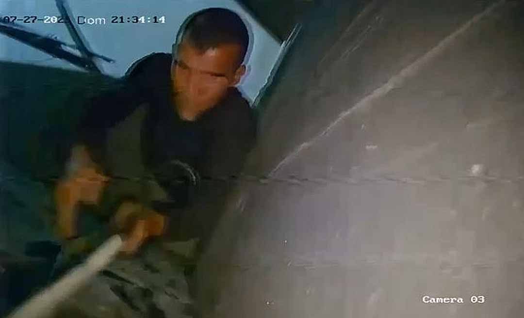 Boate em construção é furtada durante a madrugada em Rio Branco; câmeras registraram o crime