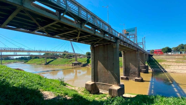Sem volume de chuvas nas últimas 24 horas; nível do Rio Acre em Rio Branco marca 1,52 metro nesta terça-feira