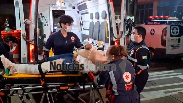 Motociclista sofre múltiplas fraturas após colisão com bezerro na AC-40, próximo ao Parque de Exposições