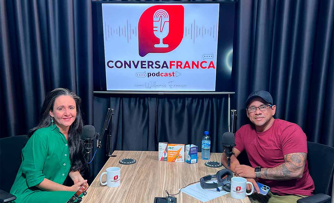 Flávia Wenceslau emociona em bate-papo no podcast Conversa Franca e convida público para show beneficente em Rio Branco