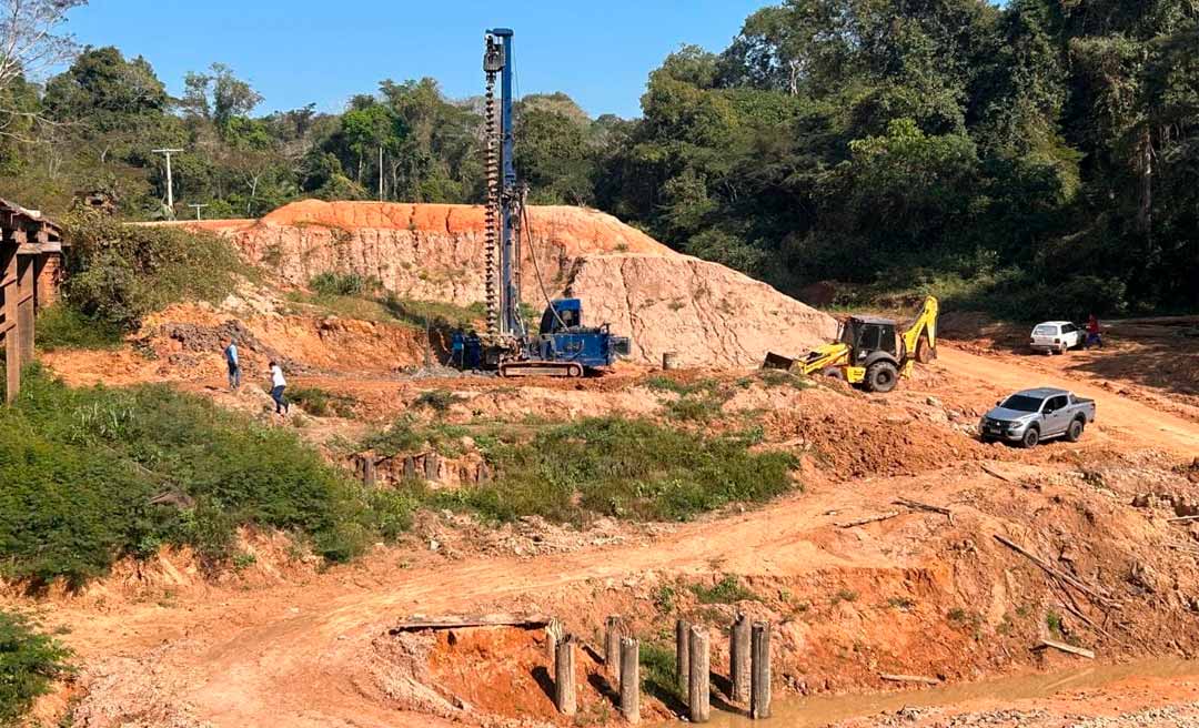 Deracre avança na construção de ponte no Ramal dos Paulistas, em Porto Acre