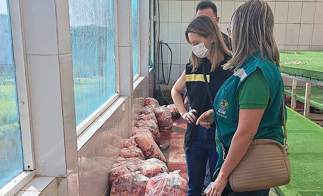 MPAC e Idaf apreendem mais de 4 toneladas carne imprópria para consumo em Rio Branco