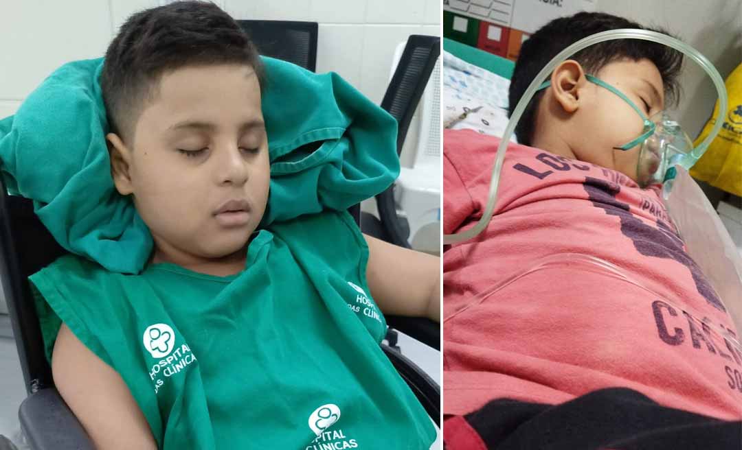Família e escola fazem campanha para ajudar Arthur Gabriel, de 7 anos, em tratamento urgente fora do Acre: “Não é fácil, mas eu luto todos os dias por ele”