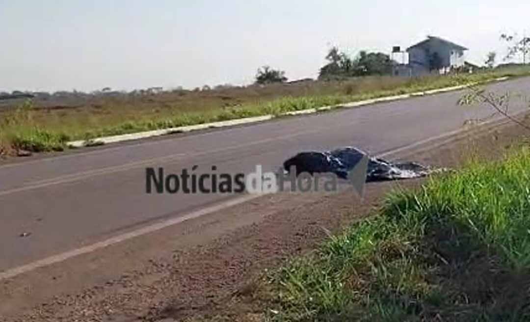 Homem é encontrado morto na BR-364, próximo ao posto de fiscalização Tucandeira; suspeita é de atropelamento