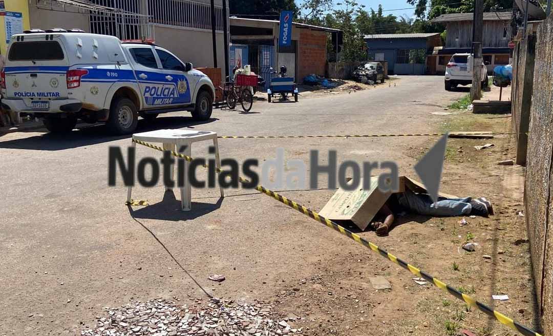 Homem em situação de rua é encontrado morto em via pública no bairro 6 de Agosto, em Rio Branco