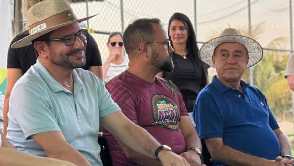 Governador Gladson Cameli e prefeito Tião Bocalom participam de inaugurações em Feijó