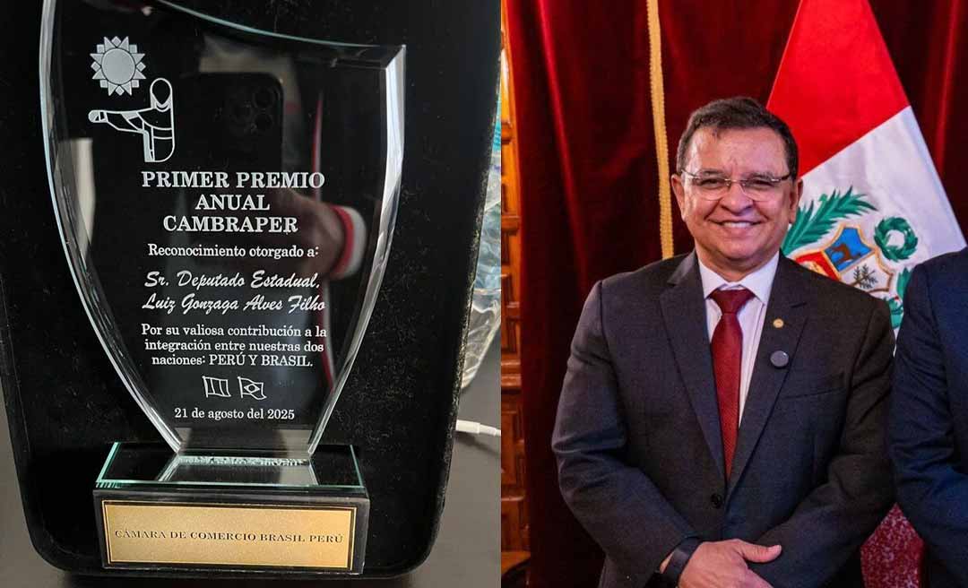 Em Lima, Gonzaga é homenageado pela Câmara de Comércio Brasil-Peru pela luta em prol da integração comercial