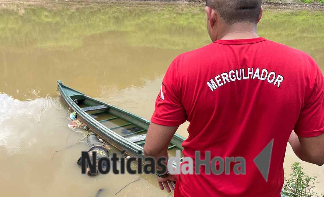 Homem é encontrado morto e amarrado em canoa no Rio Acre no bairro Cidade Nova, segundo distrito de Rio Branco