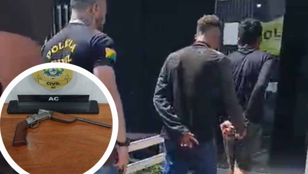 Polícia Civil prende dois assaltantes em flagrante no centro comercial de Tarauacá