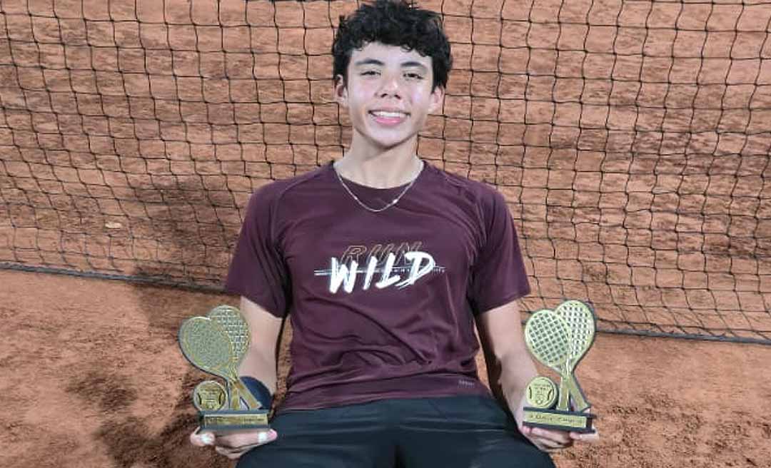 A estrela do tênis acreano: João Elias é campeão em dose dupla no AABB Open