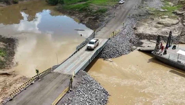 Dnit do Acre confirma situação de emergência na ponte do Caeté, em Sena Madureira