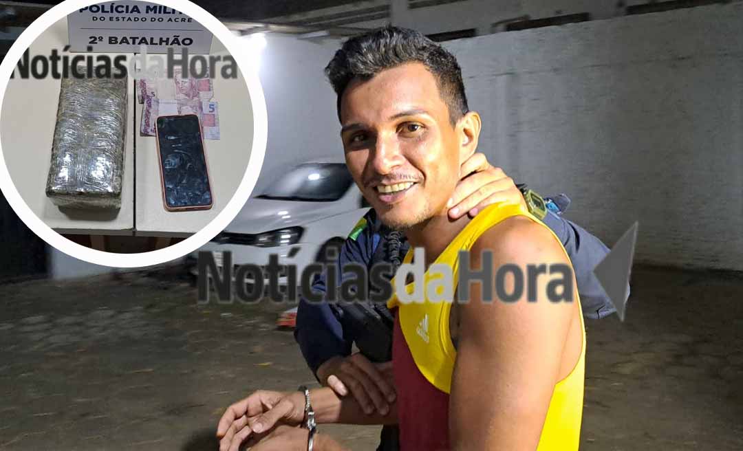Polícia Militar prende homem com 1 kg de maconha durante operação da Força Tática em Rio Branco