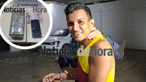 Polícia Militar prende homem com 1 kg de maconha durante operação da Força Tática em Rio Branco