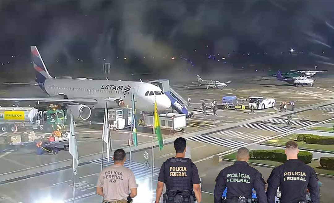 PF prende funcionário de terceirizada do aeroporto de Rio Branco que teria auxiliado passageiro a embarcar com cocaína