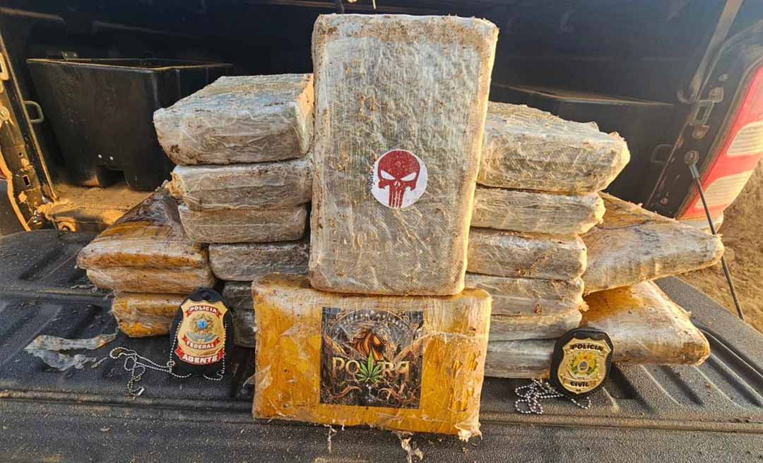 Polícias Federal e Civil apreendem 23 kg de droga enterrada no Acre