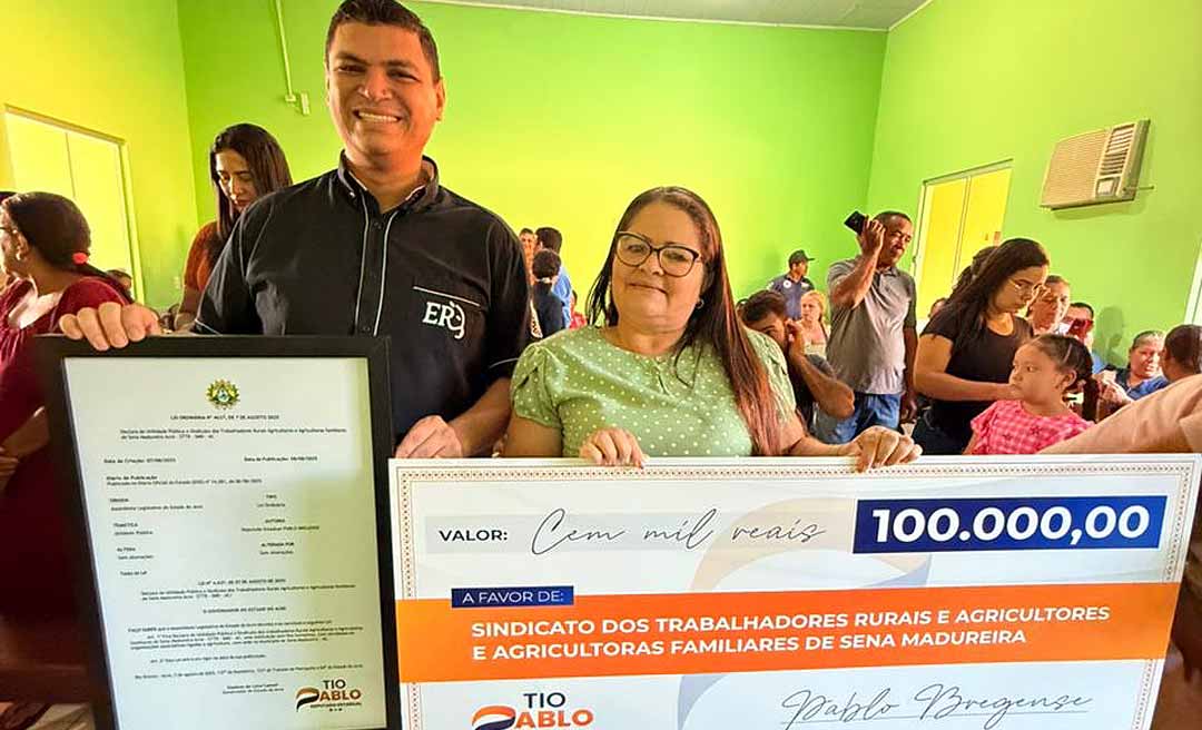 Tio Pablo destina R$ 100 mil para fortalecer a agricultura familiar em Sena Madureira