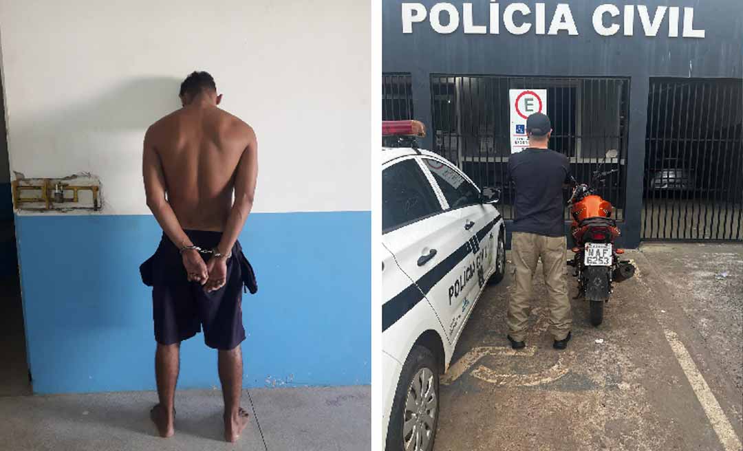 Em Senador Guiomard, Polícia Civil prende autor de furtos na zona rural e recupera moto furtada na capital