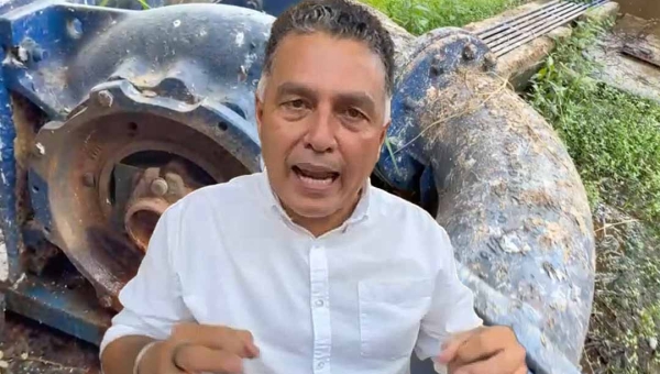 Vereador Eber Machado denuncia risco de contaminação em reservatório de água do bairro Placas