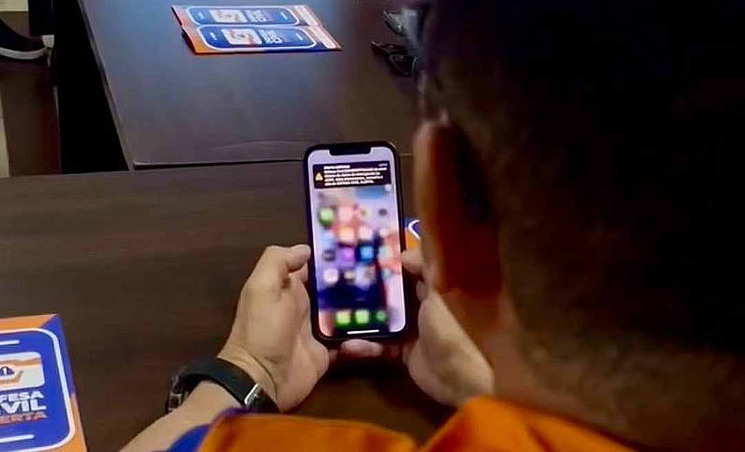 Defesa Civil realiza teste de notificação em celulares para situações de emergências em Rio Branco
