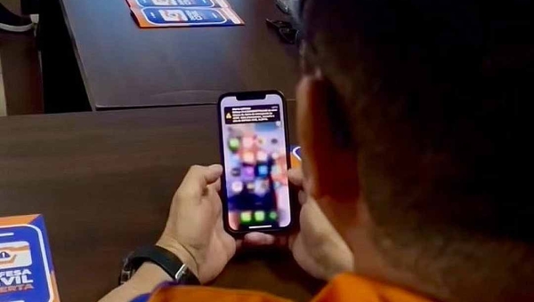 Defesa Civil realiza teste de notificação em celulares para situações de emergências em Rio Branco