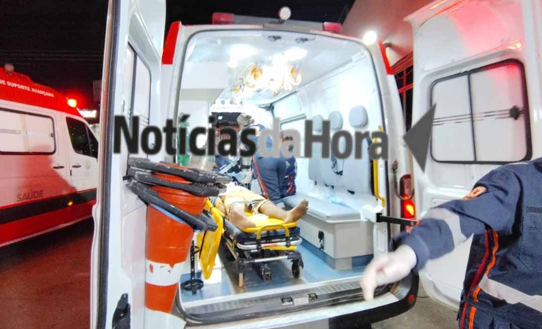 Jovem sofre acidente de moto na zona rural de Rio Branco e é internado em estado grave ao PS