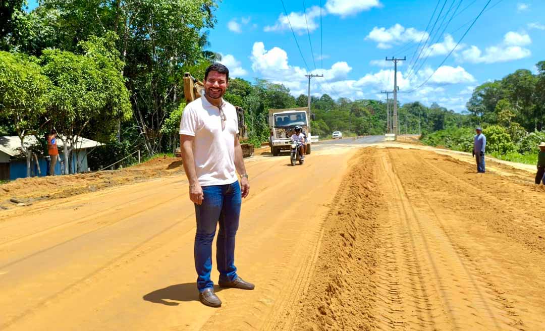 Governador Gladson Camelí acompanha avanço na segunda etapa da duplicação da AC-405