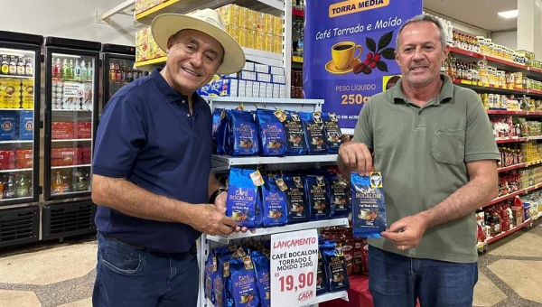 Prefeito Tião Bocalom lança marca própria de café em Acrelândia