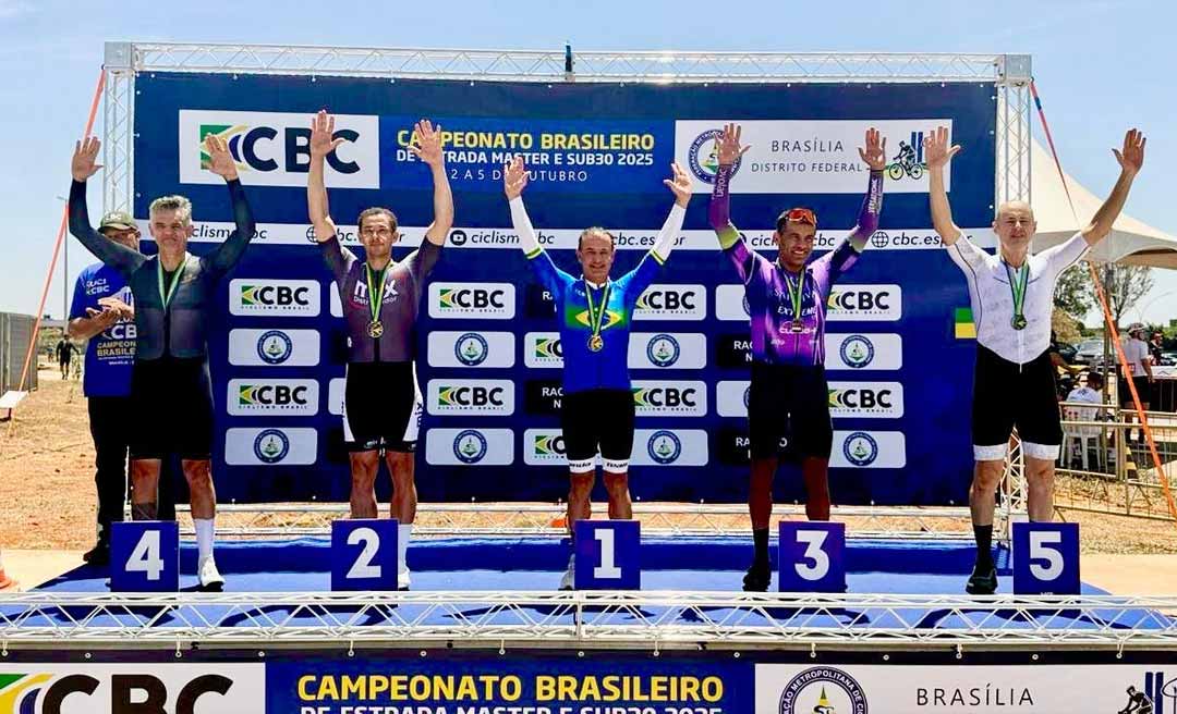 Orgulho do ciclismo acreano: Antônio Frota conquista ouro no Campeonato Brasileiro Master e dedica vitória a Maurinho, vítima de acidente em São Paulo