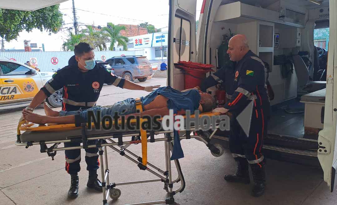 Motociclista fica gravemente ferido após cair de moto na zona rural de Rio Branco; suspeita é de embriaguez