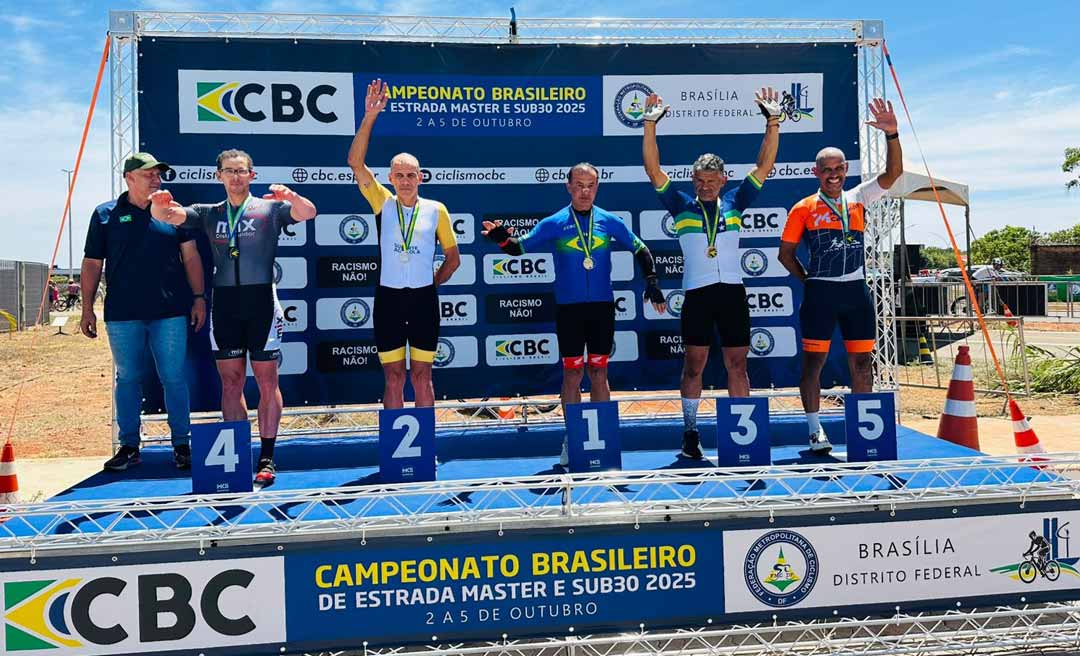 Ciclista acreano traz mais um ouro para o Acre no Campeonato Brasileiro Master de Ciclismo 2025