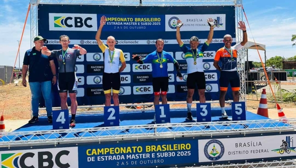 Ciclista acreano traz mais um ouro para o Acre no Campeonato Brasileiro Master de Ciclismo 2025 
