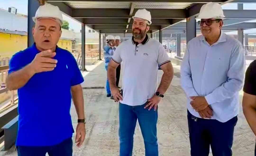 Bocalom visita obras do Mercado Elias Mansour e destaca avanço da construção: “Vai ser um orgulho pra nós”