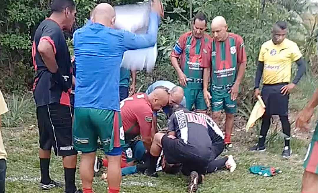 Homem de 59 anos morre durante partida de futebol em Rio Branco no campo do Barata