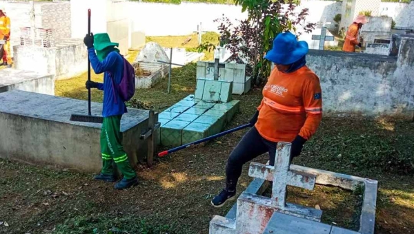 Prefeitura de Cruzeiro do Sul garante manutenção dos cemitérios da cidade e das vilas