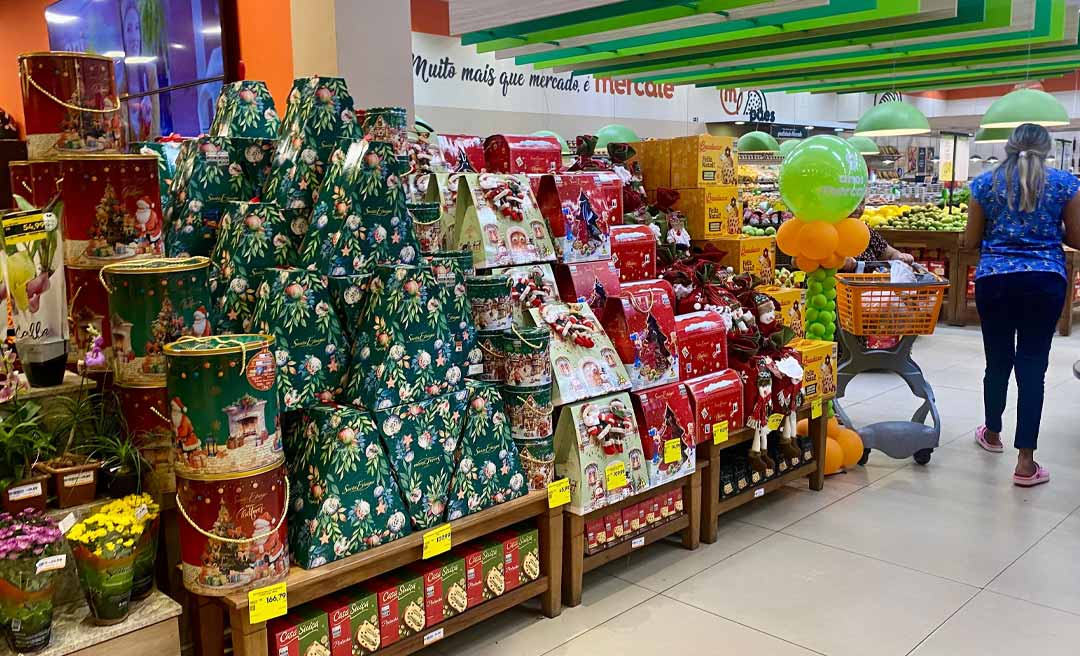 Faltando 63 dias para o Natal, supermercados de Rio Branco já iniciam venda de produtos natalinos