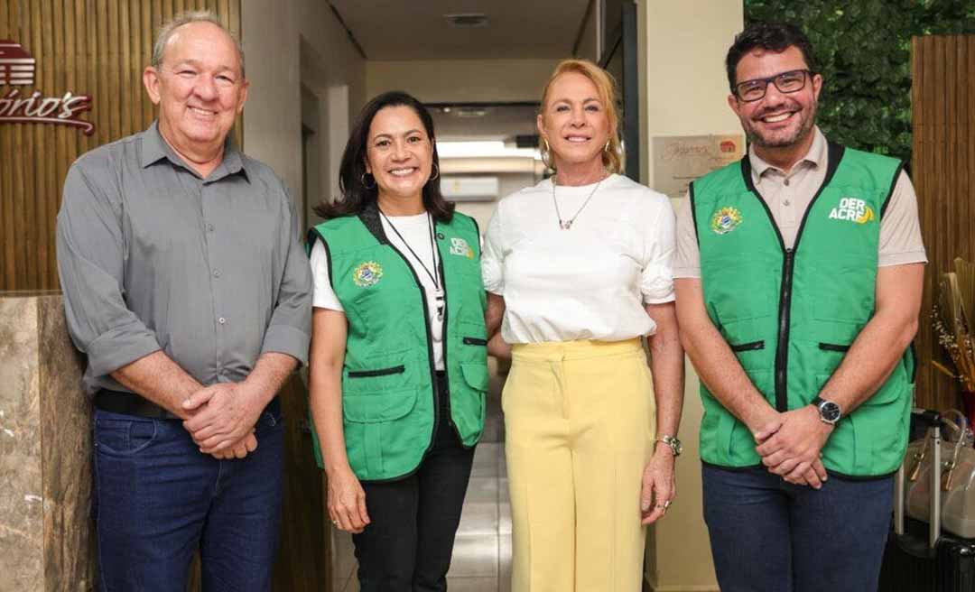 Gladson Camelí e Mailza Assis recebem Hortência em encontro marcado por simpatia e reconhecimento em Sena Madureira