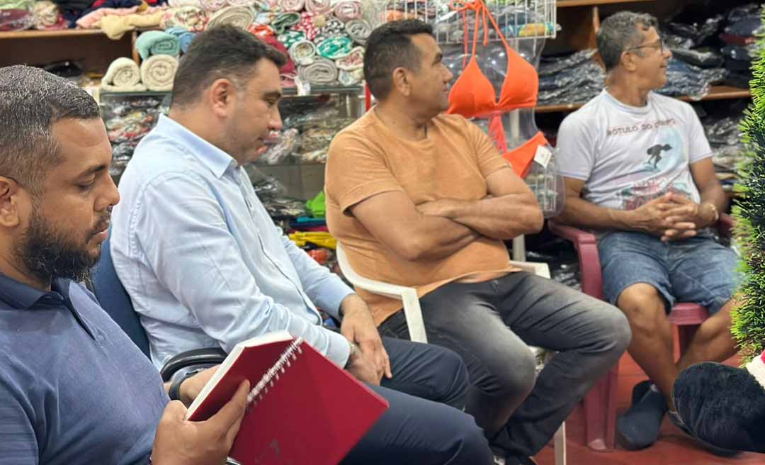 Vereador Samir Bestene se reúne com comerciantes do Calçadão da Benjamin Constant para buscar soluções para os problemas enfrentados pela categoria