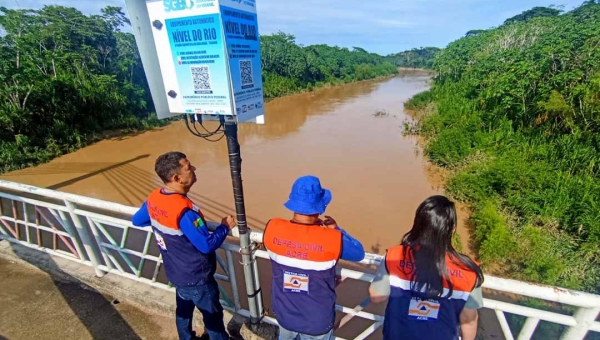 Defesa Civil estadual intensifica monitoramento dos rios com instalação de pluviômetros semiautomáticos