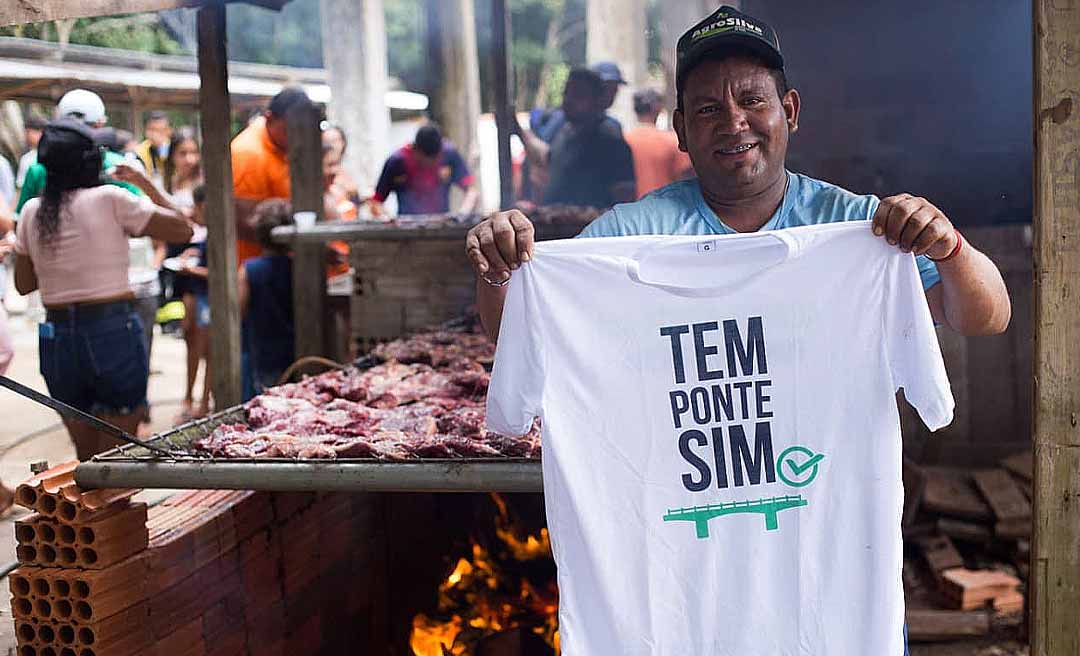 Em clima de festa e alta expectativa, moradores do bairro Sibéria aguardam entrega de ponte histórica em Xapuri com churrasco
