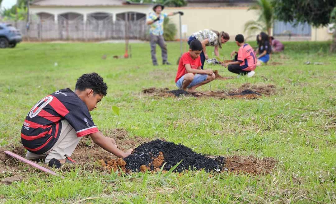 Núcleo de Cidadania de Adolescentes do Quinari realiza plantio de mudas em apoio à campanha do Selo UNICEF