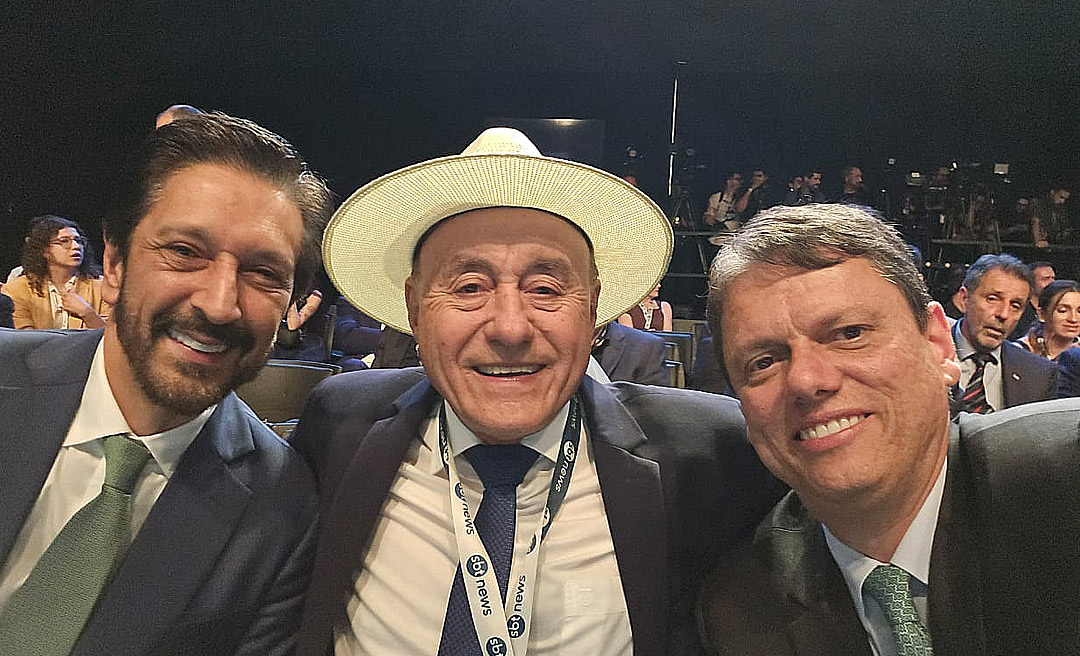 Bocalom reencontra Alckmin e conversa com prefeito de São Paulo e o governador Tarcísio durante inauguração do SBT News