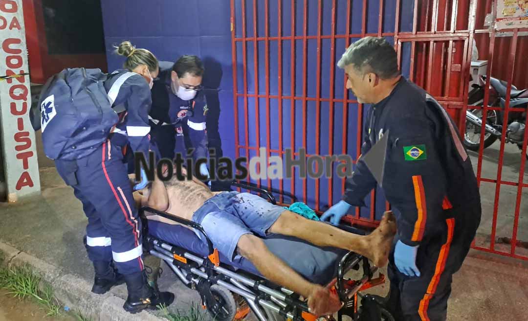 Discussão entre casal termina com homem ferido por chave de fenda no bairro Conquista